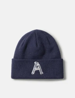 Aries Column Beanie - Navy Blue