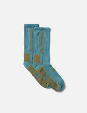 Aries Column Socks - Petrol Green