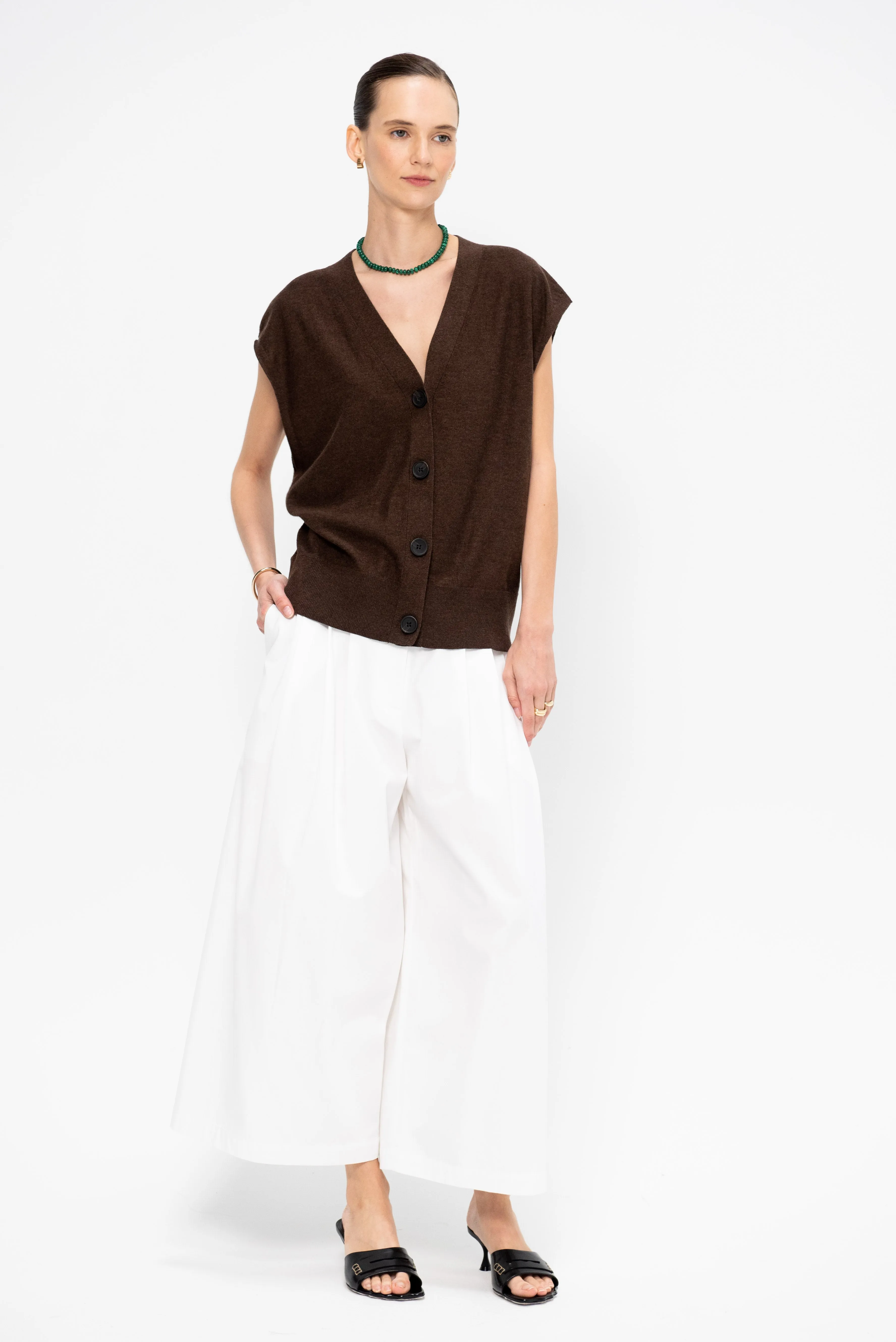 Bardi Drippy Vest, Espresso