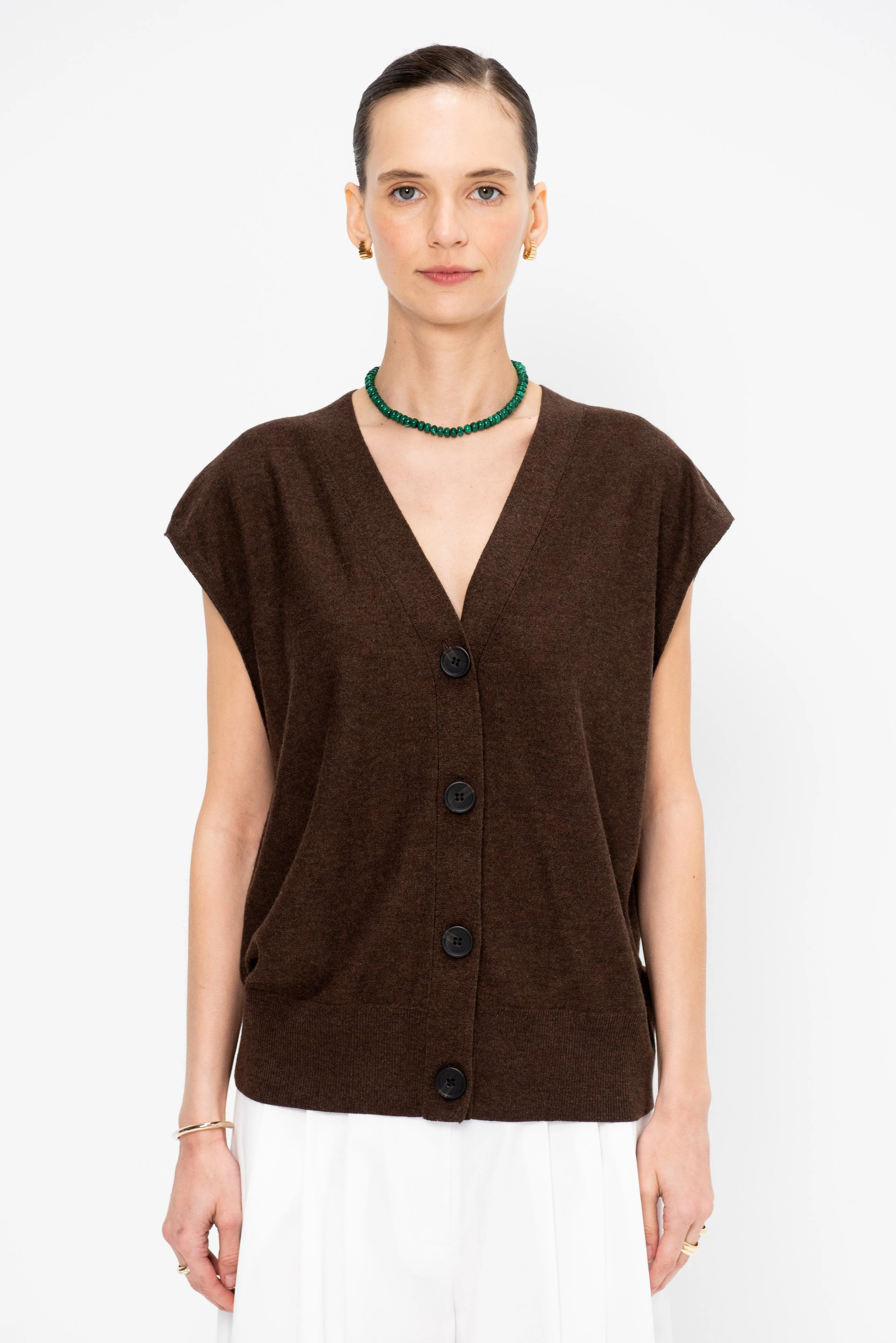 Bardi Drippy Vest, Espresso