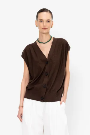 Bardi Drippy Vest, Espresso