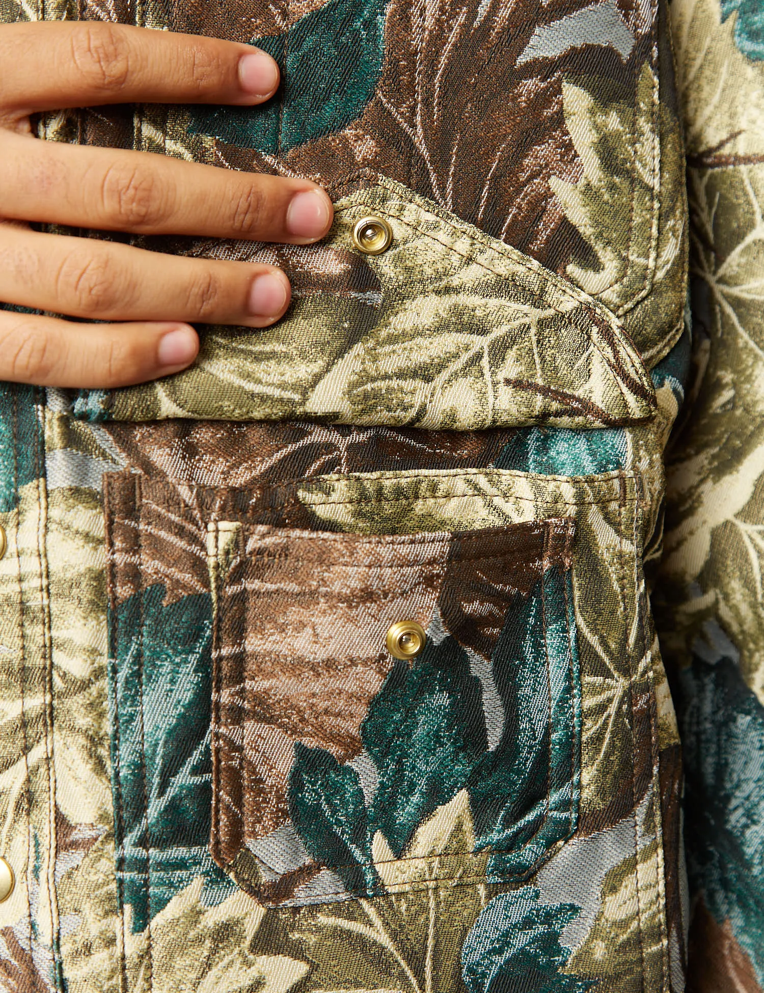 Beams Plus Adventure Shirt I (Camo) - Olive Green