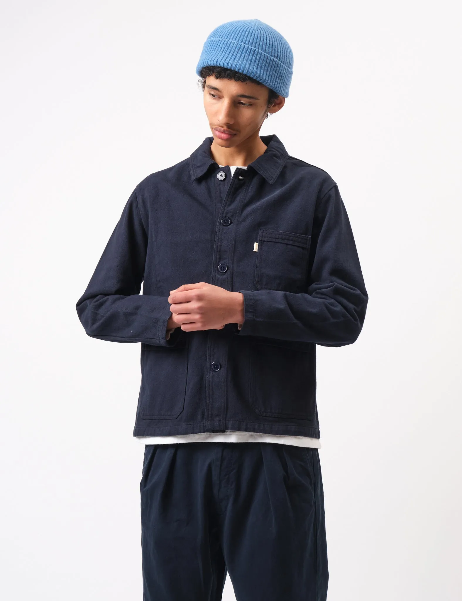 Bhode French Chore Jacket Mk.II - Night Sky Blue