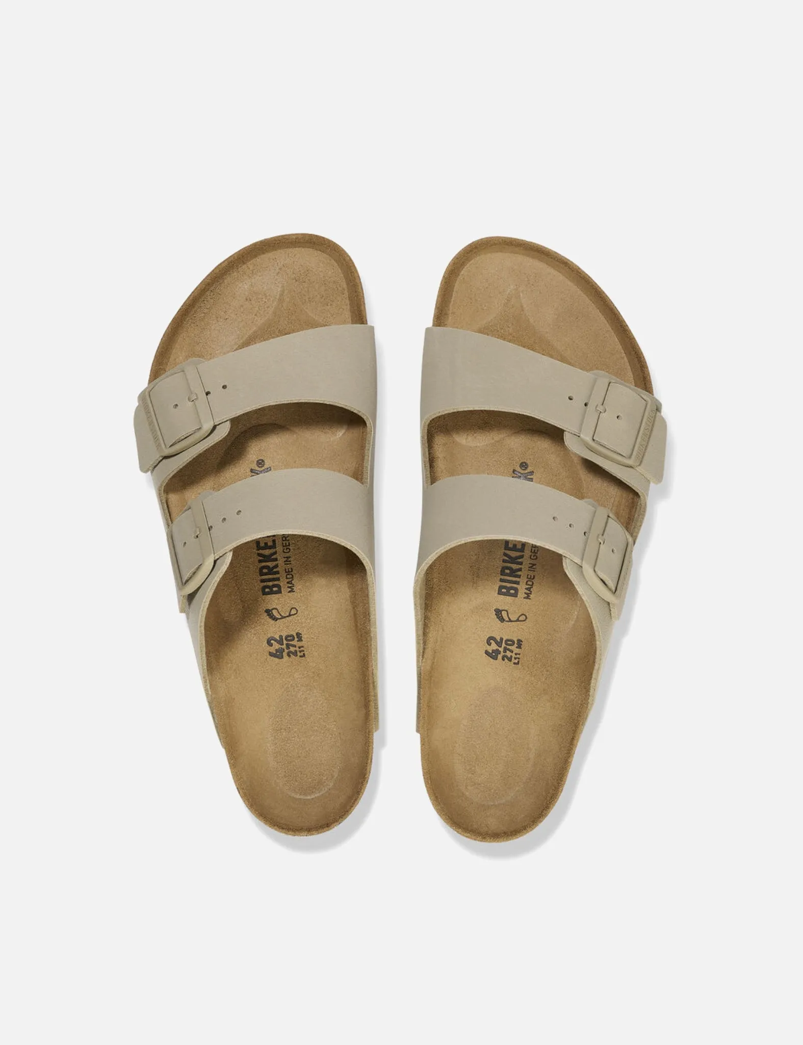 Birkenstock Arizona Sandals Birko-flor (Regular) - Faded Khaki