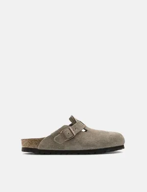 Birkenstock Boston Suede Leather (Regular) - Taupe
