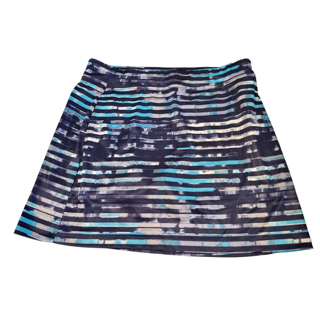 Callaway Golf Skort with ANavy Stripes over Abstract Print Size L MSP$