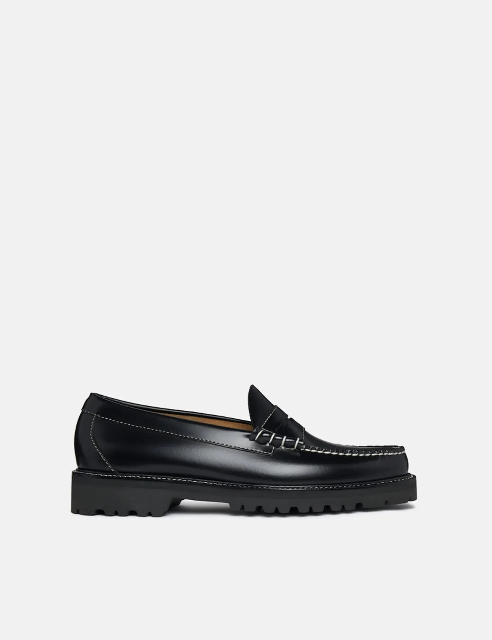 G.H. Bass Weejuns 90 Larson Contrast Stitch (Leather) - Black