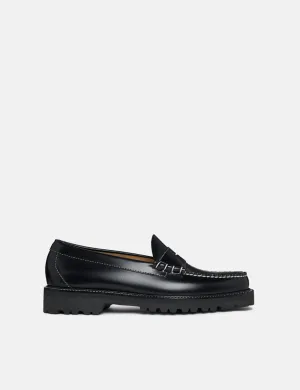 G.H. Bass Weejuns 90 Larson Contrast Stitch (Leather) - Black