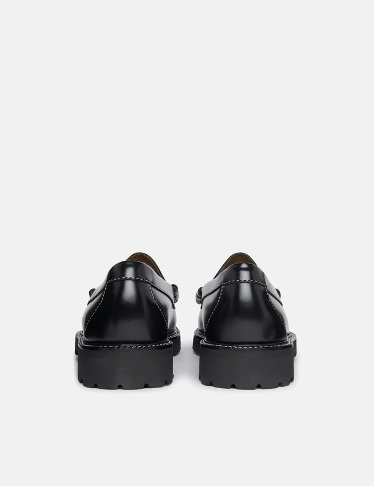 G.H. Bass Weejuns 90 Larson Contrast Stitch (Leather) - Black