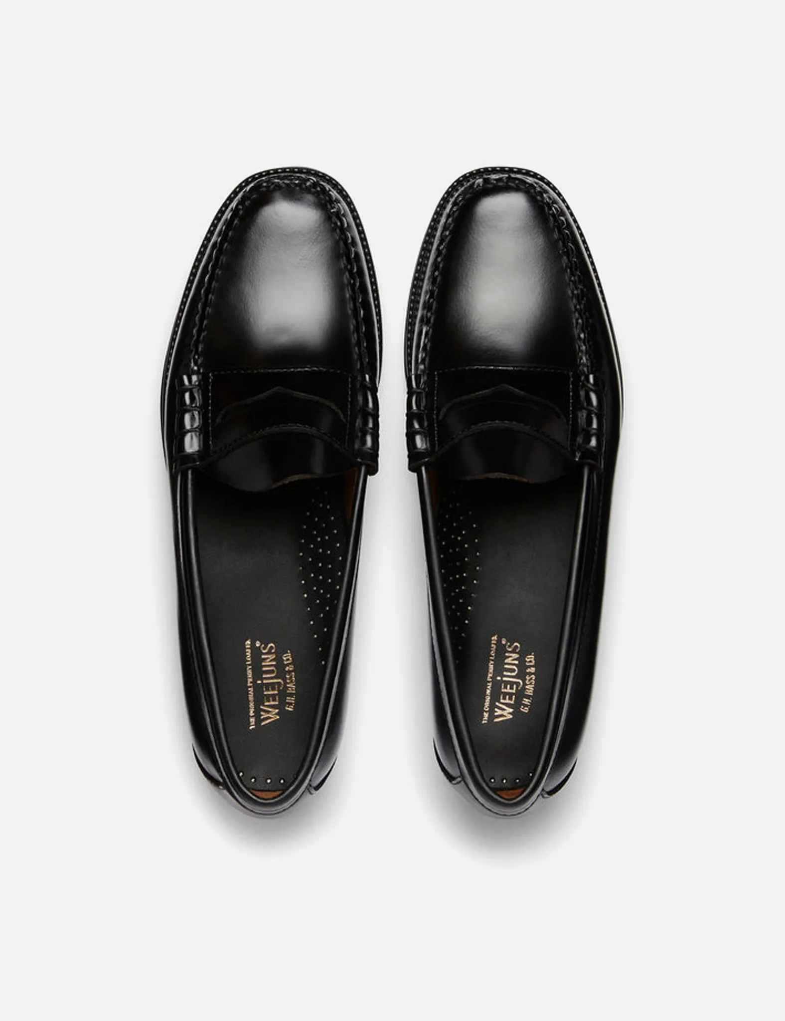 G.H. Bass Weejuns II Larson Moc Penny (Leather) - Black