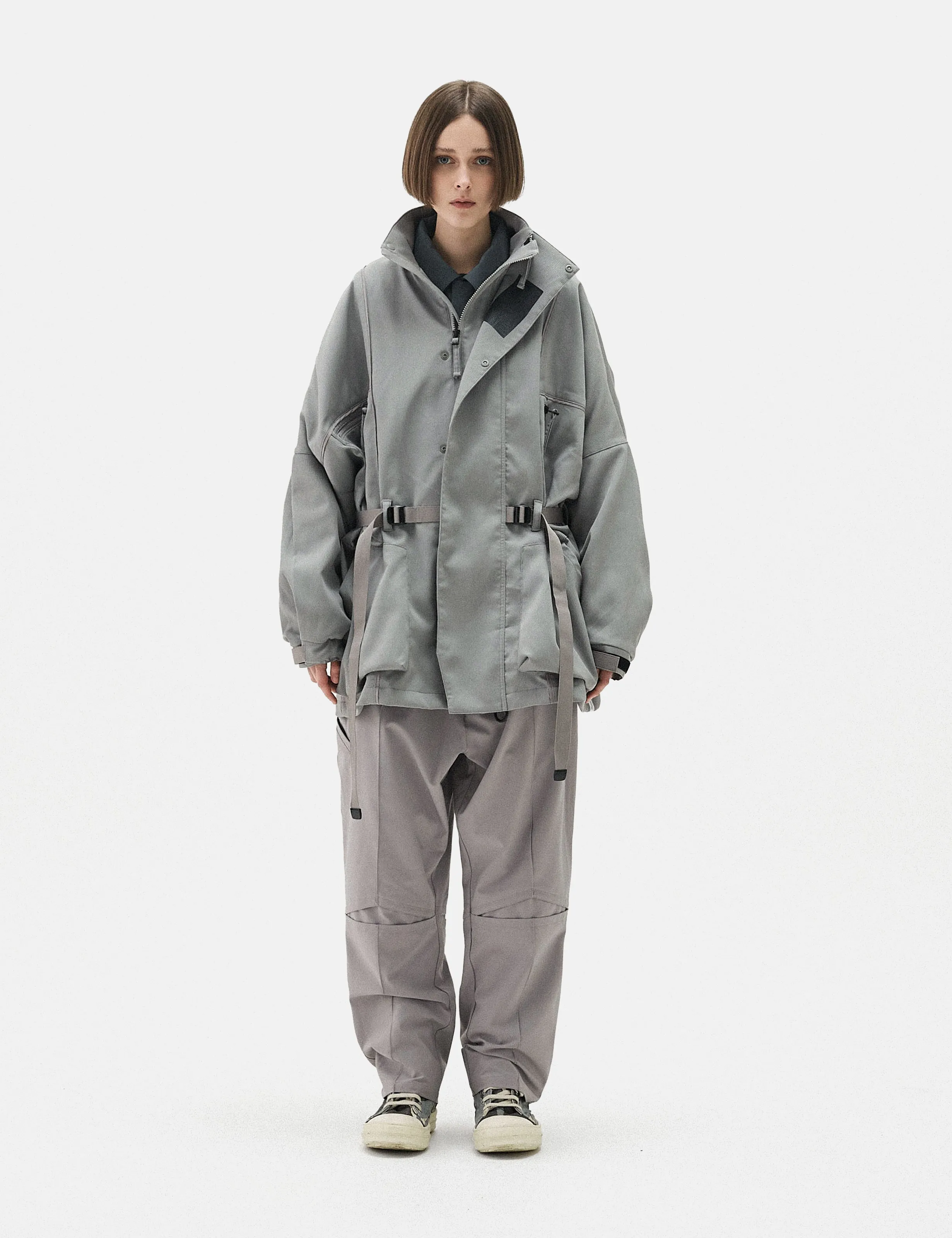 GOOPiMADE "KM-01" Tailored Trousers (Regular-Fit) - Light Grey