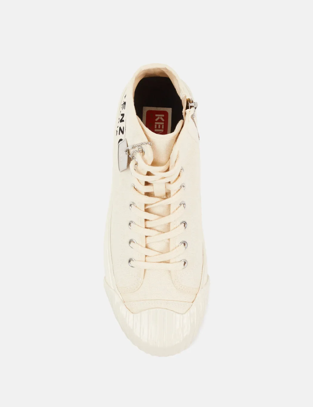 Kenzo Kenzoschool High-Top Trainers - Cream White