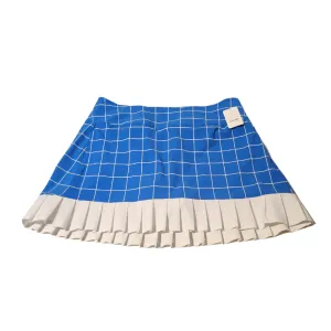 Kinona Blue & White Windowpane Pleated Skort Size XL. MSP$129