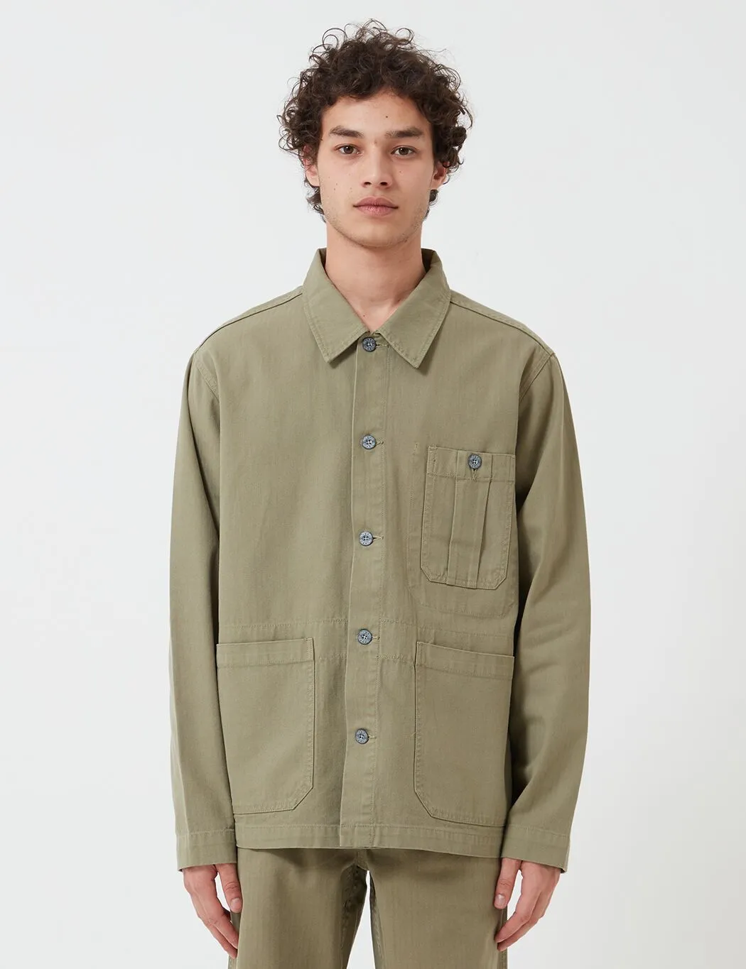 Nigel Cabourn British Army Jacket (Cotton Herringbone) - Army Green