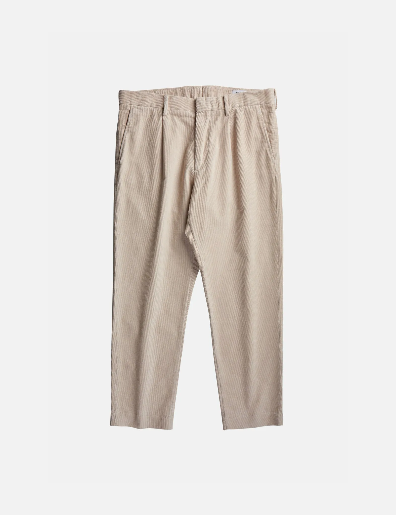 NN07 Bill Corduroy Trousers (Cropped, Relaxed) - Ecru