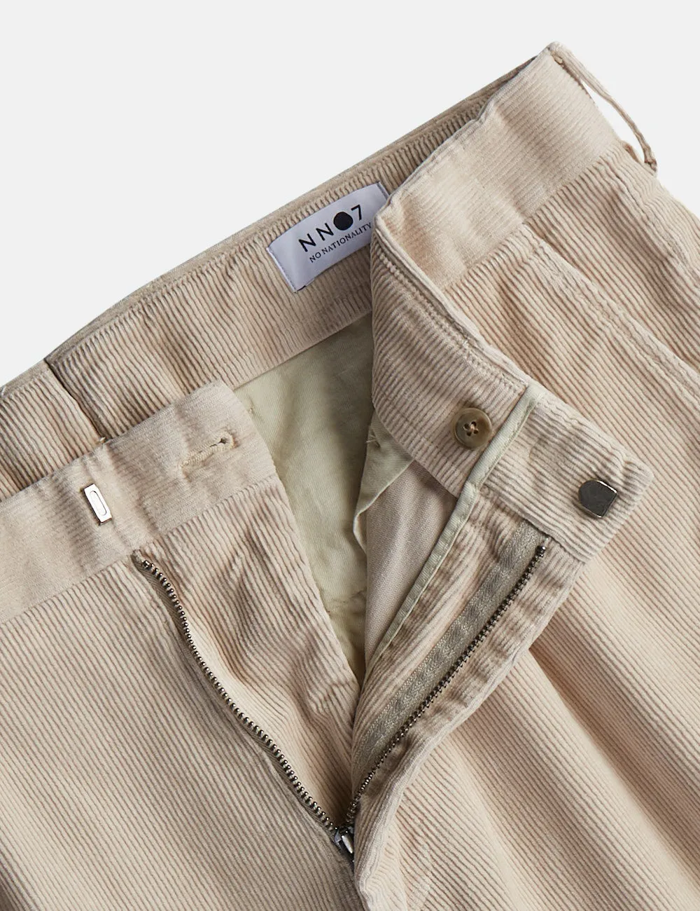 NN07 Bill Corduroy Trousers (Cropped, Relaxed) - Ecru