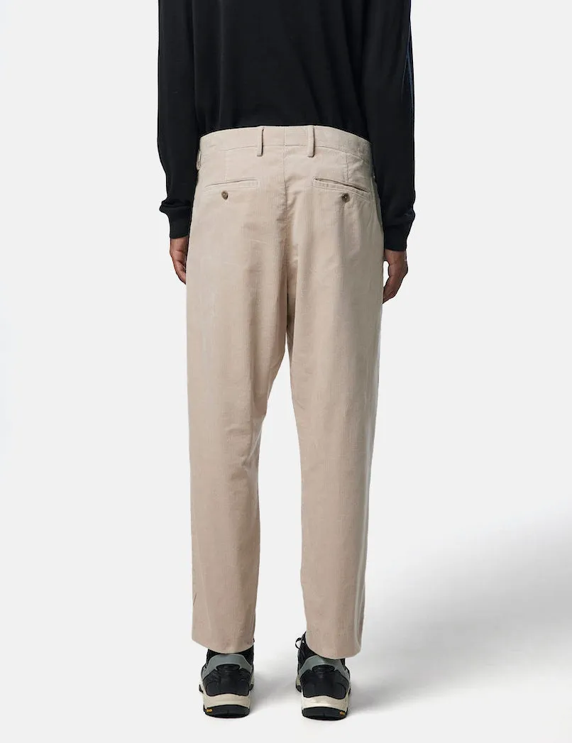 NN07 Bill Corduroy Trousers (Cropped, Relaxed) - Ecru