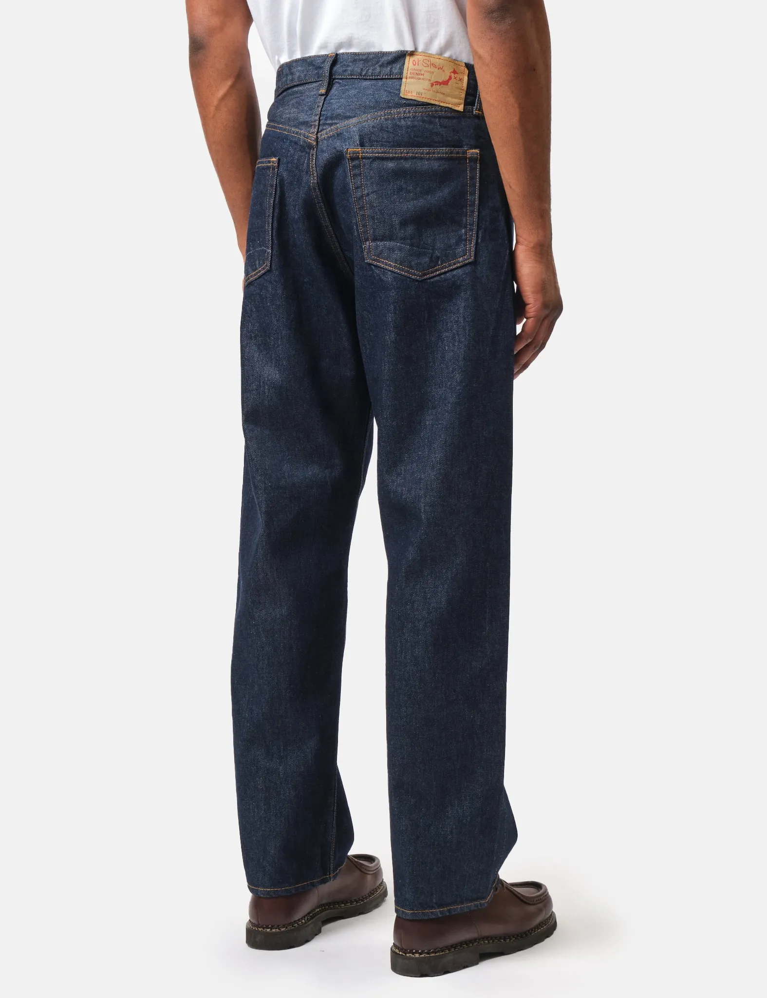 orSlow 101 Dad Fit Jeans - Blue, One Wash