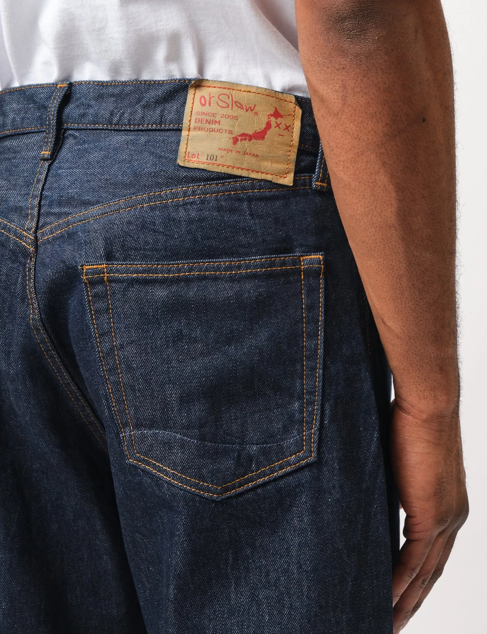 orSlow 101 Dad Fit Jeans - Blue, One Wash