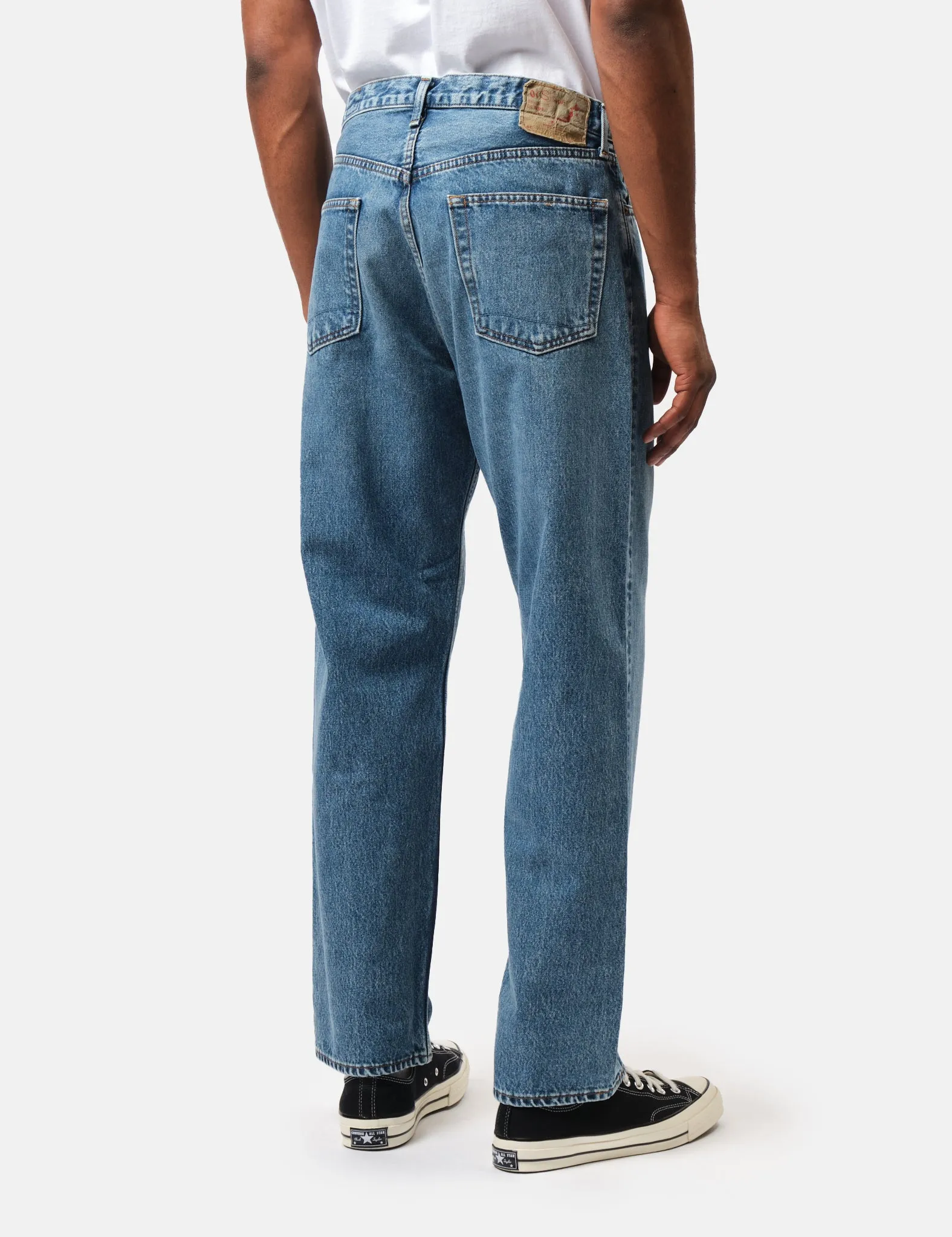 orSlow 101 Dad Fit Jeans - Blue, Used wash
