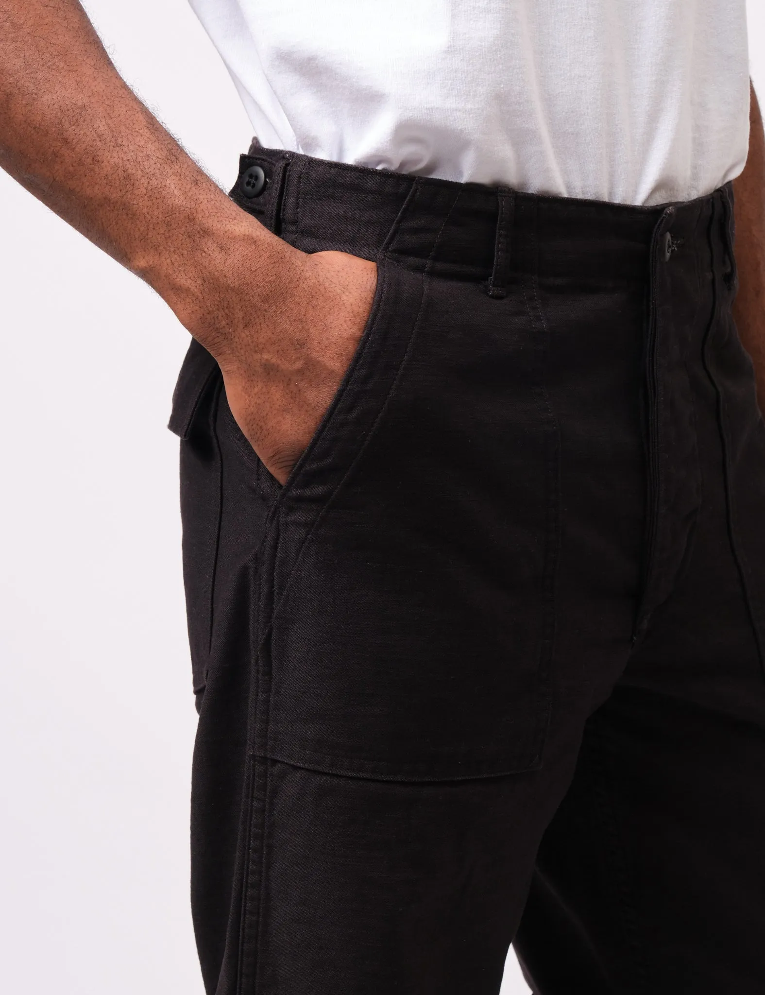 orSlow US Army Fatigue Pants - Black Stone