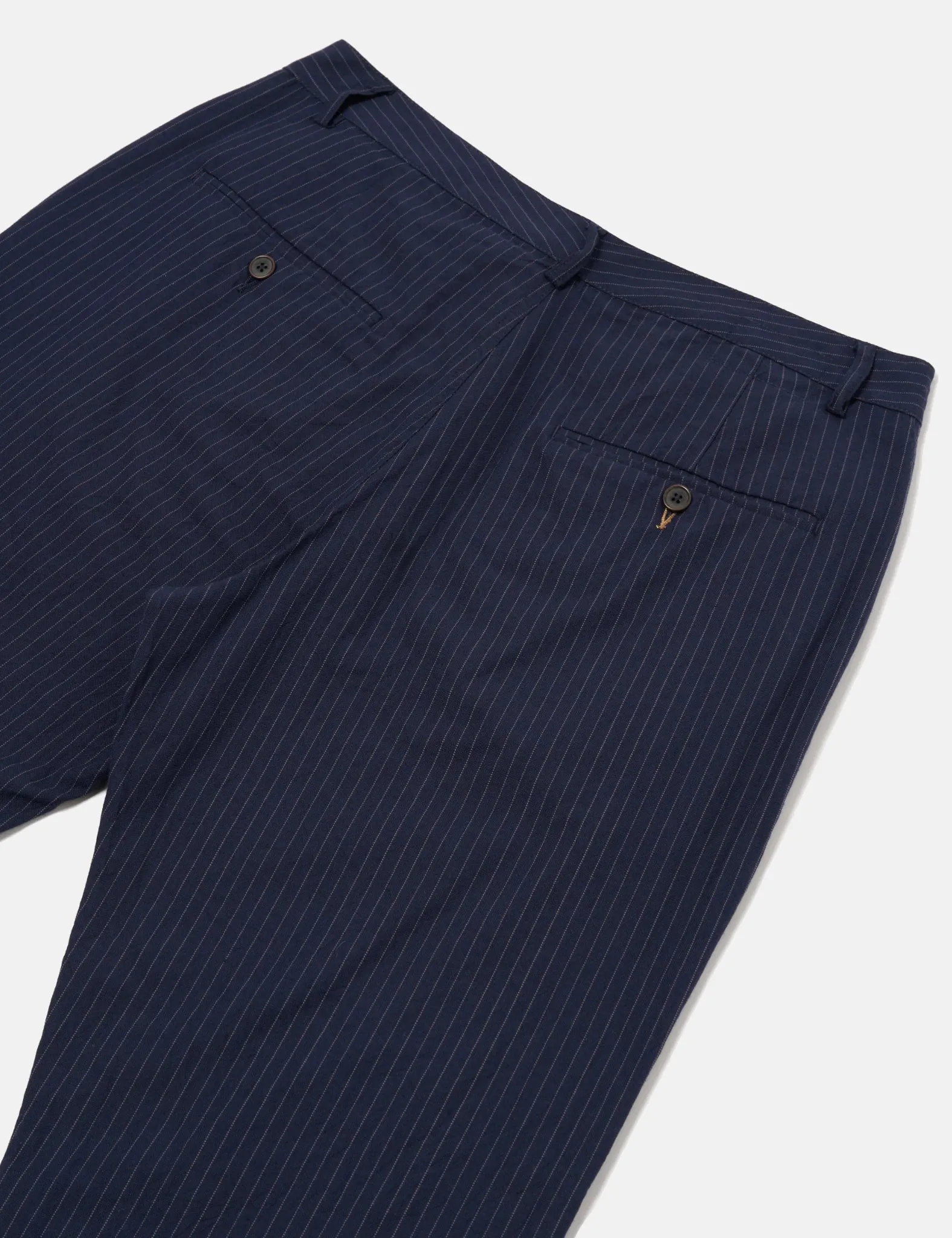 Universal Works Military Chino (Cotton Pinstripe) - Navy Blue