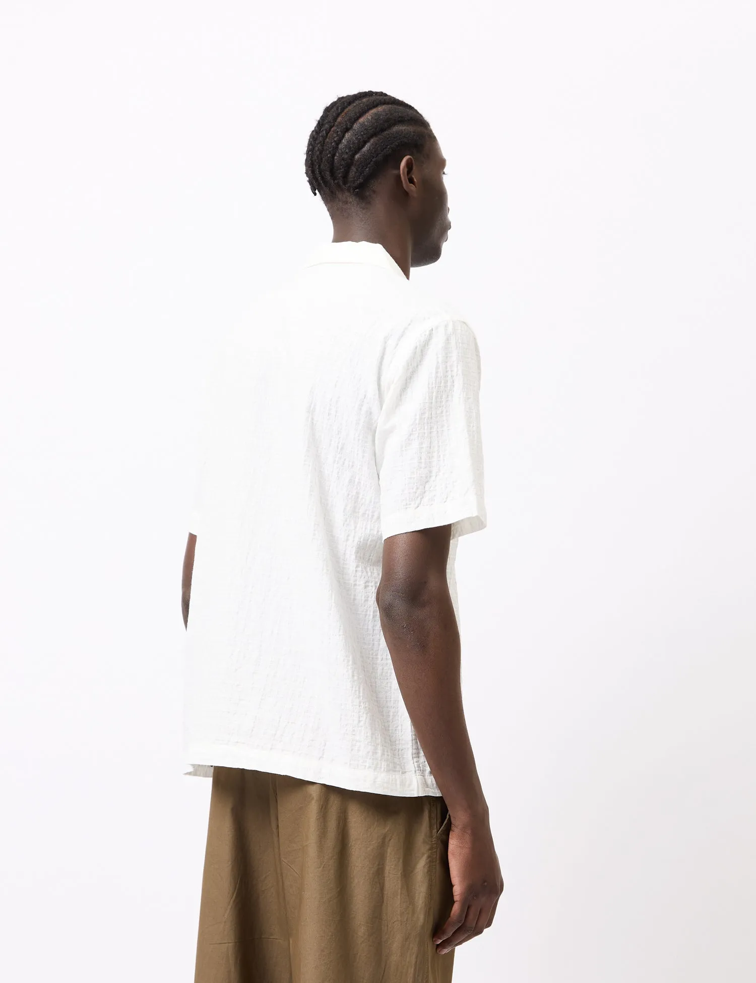 Universal Works Road Shirt (Dolly Stripe) - Ecru
