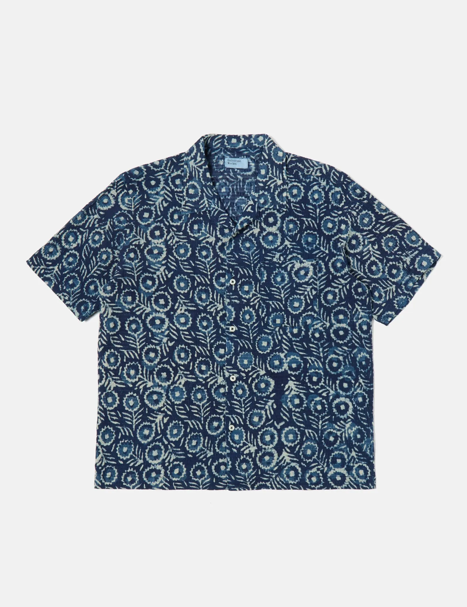 Universal Works Road Winston Shirt - Indigo Blue