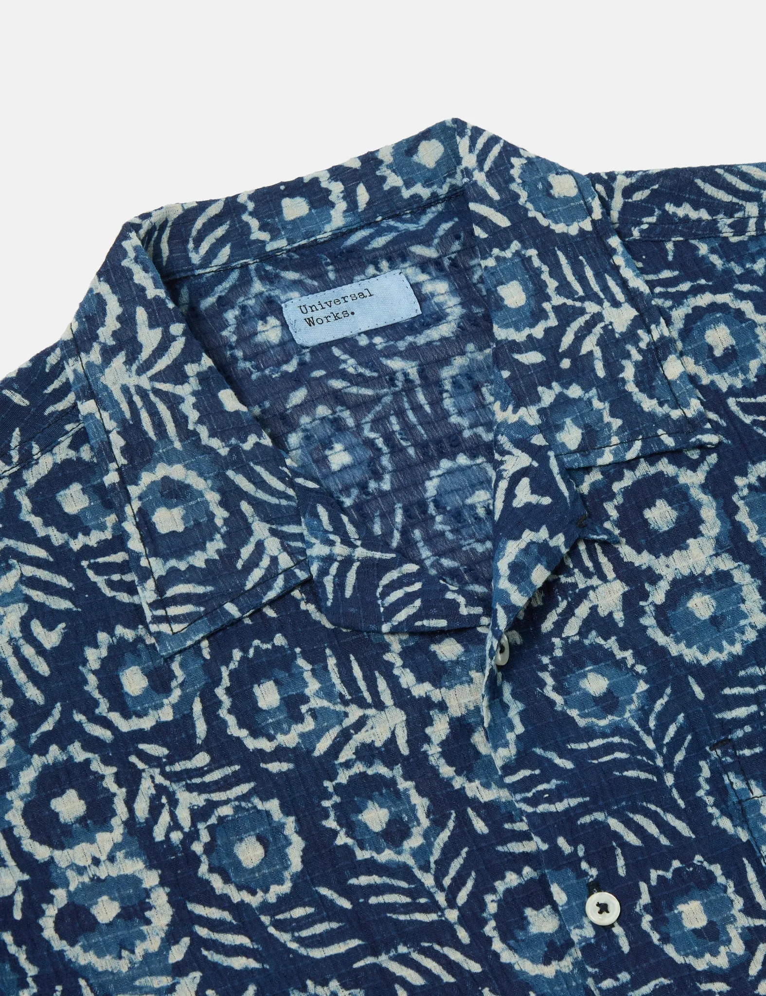Universal Works Road Winston Shirt - Indigo Blue
