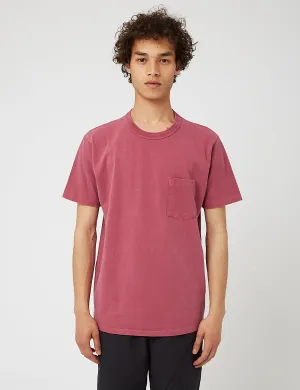 Velva Sheen Pigment Dyed USA Made T-shirt (Pocket) - Dusty Pink