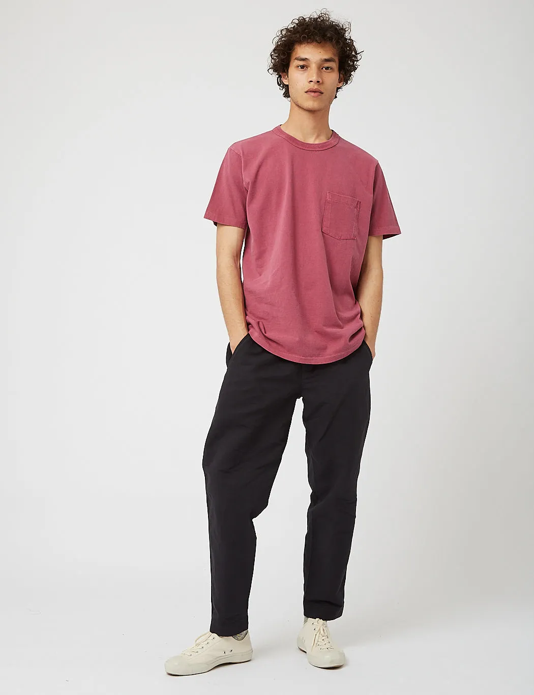 Velva Sheen Pigment Dyed USA Made T-shirt (Pocket) - Dusty Pink