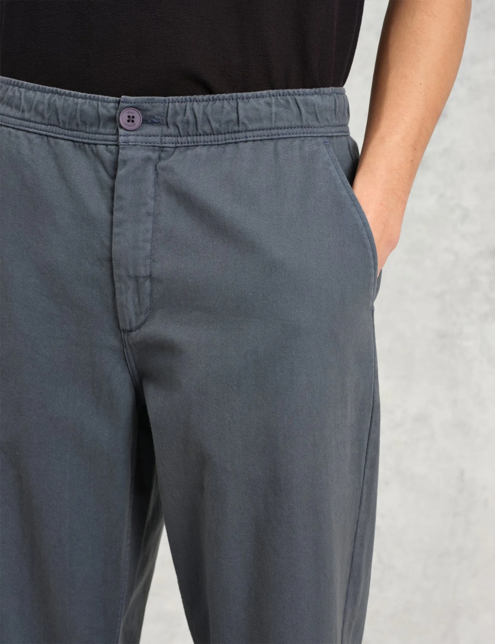 Wax London Kurt Trousers (Organic Twill) - Petrol Blue